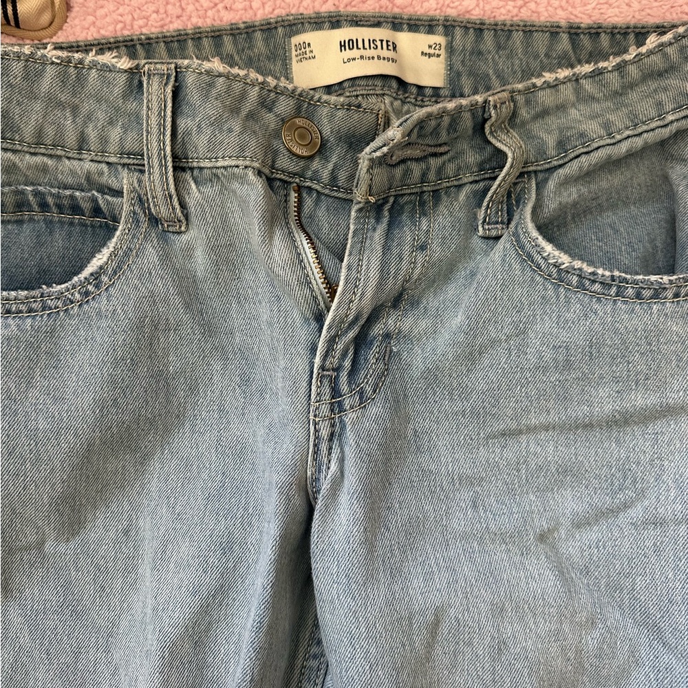 Hollister light wash low rise jeans